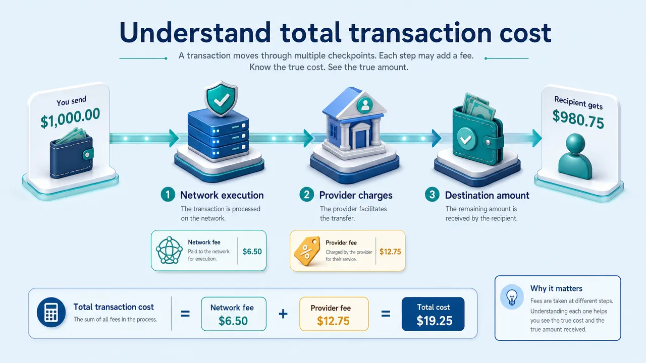 Entender el costo total de transacción