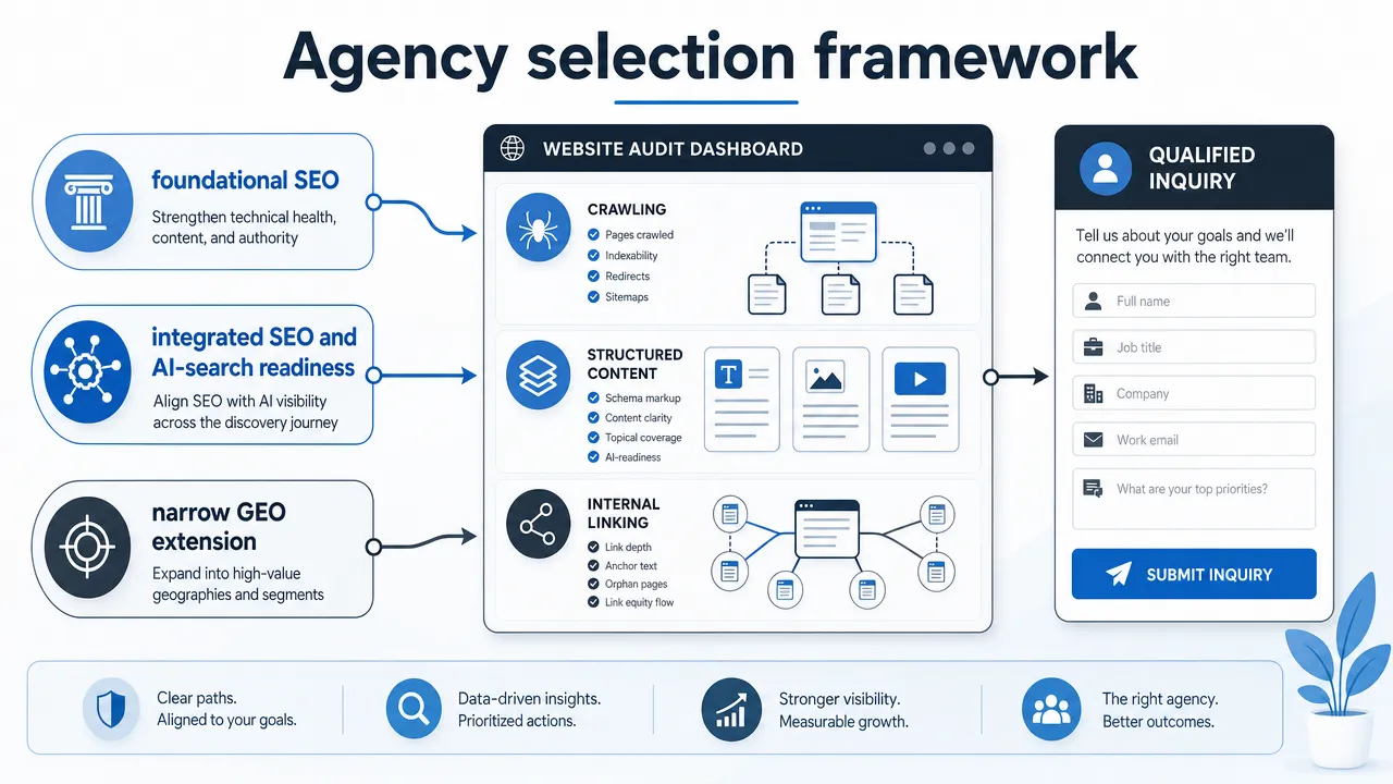 Agency selection framework