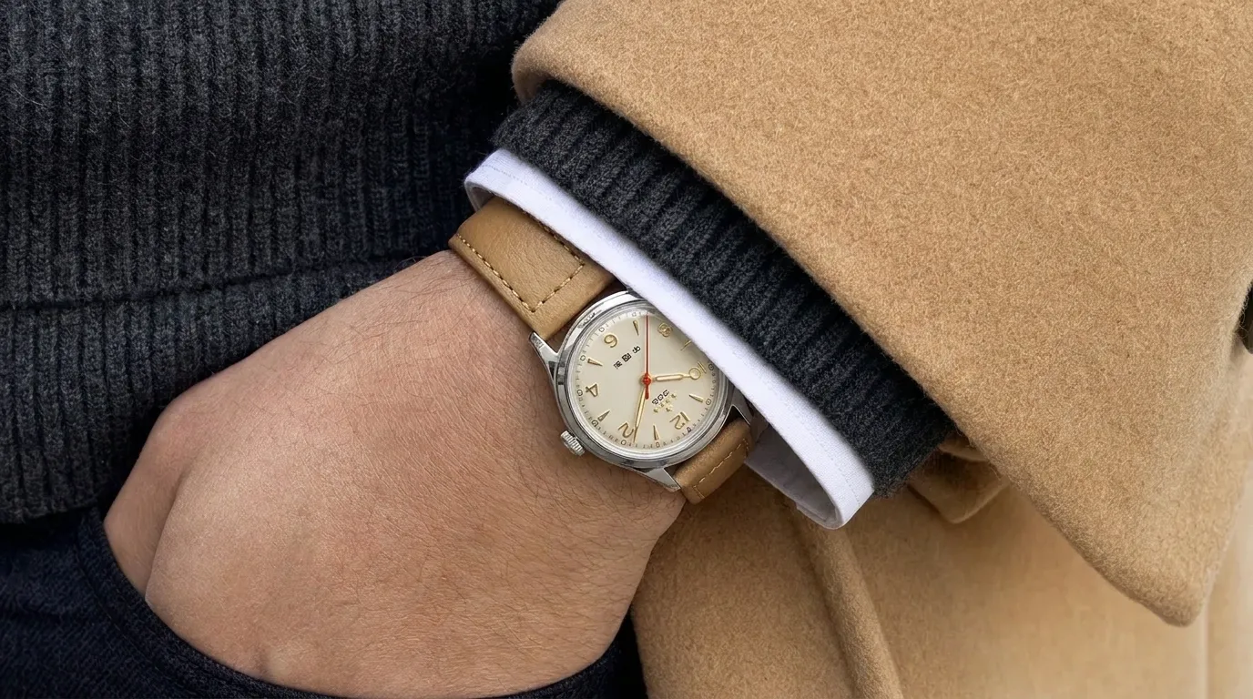 Compact Watch Under Winter Layers